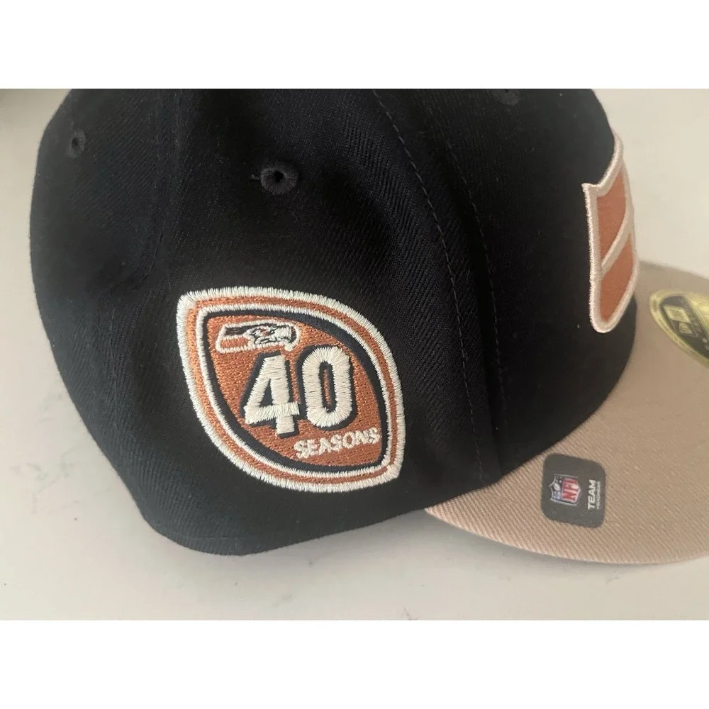 Seattle Seahawks New Era 59FIFTY Sz 7 3/4 Navy Hat With 40 Seasons Patch‎